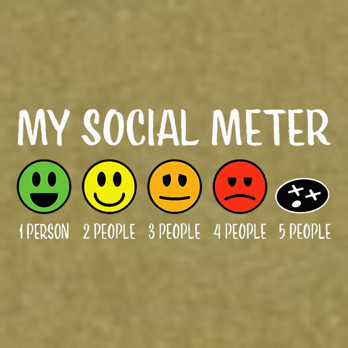 My Social Meter Funny Introvert Too Many People Sarcasm Garment-Dyed Women's Muscle Tee