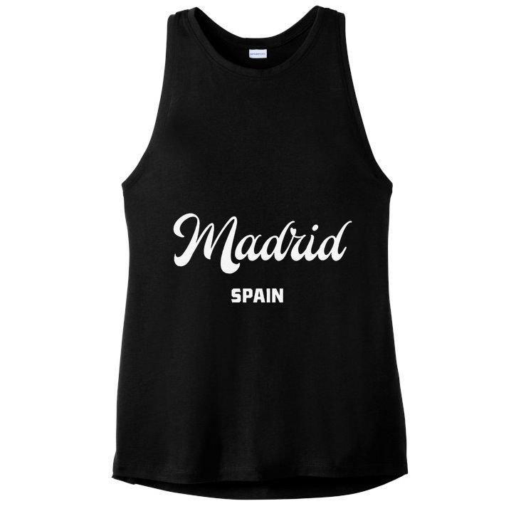 Madrid Spain Ladies PosiCharge Tri-Blend Wicking Tank