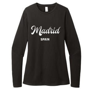 Madrid Spain Womens CVC Long Sleeve Shirt