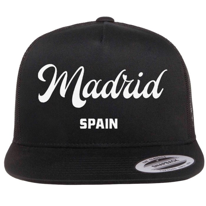 Madrid Spain Flat Bill Trucker Hat