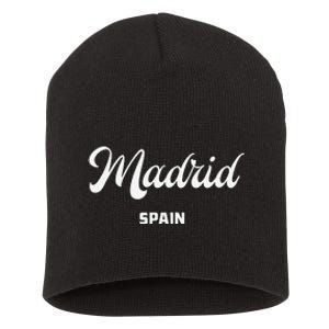 Madrid Spain Short Acrylic Beanie