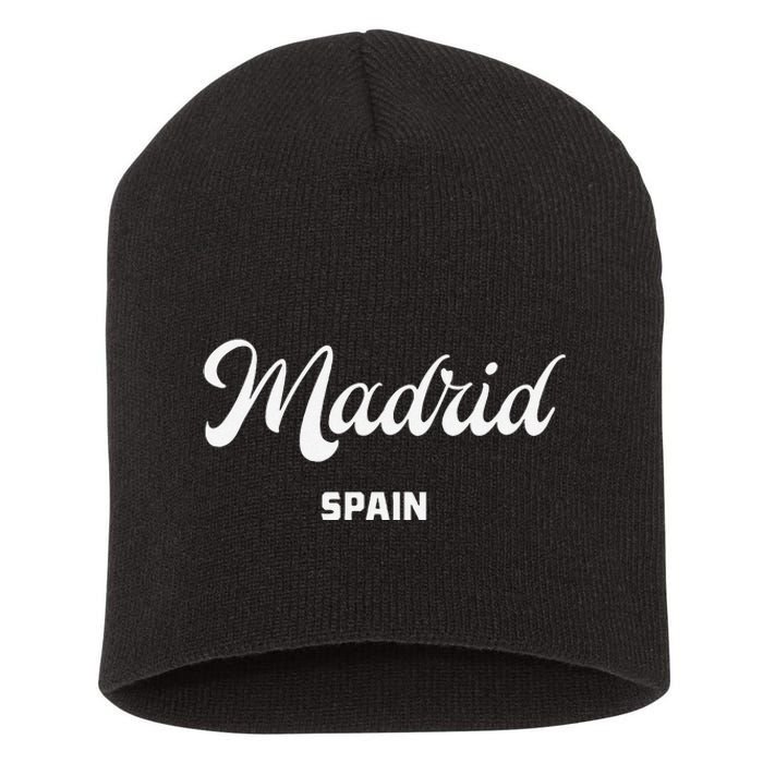 Madrid Spain Short Acrylic Beanie