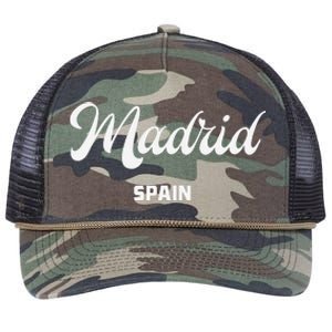 Madrid Spain Retro Rope Trucker Hat Cap