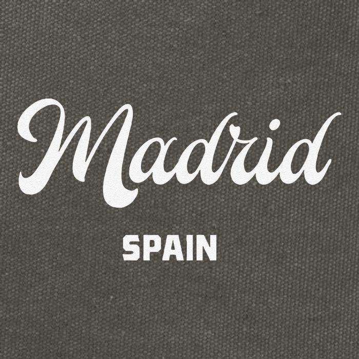 Madrid Spain Cotton Canvas Backpack