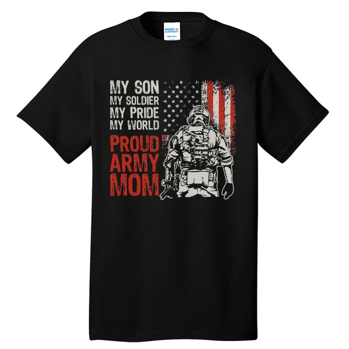 My Son My Soldier Hero Proud Army Mom US Military Mother Tall T-Shirt