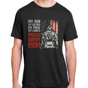 My Son My Soldier Hero Proud Army Mom US Military Mother Adult ChromaSoft Performance T-Shirt