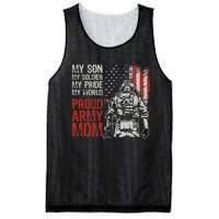 My Son My Soldier Hero Proud Army Mom US Military Mother Mesh Reversible Basketball Jersey Tank