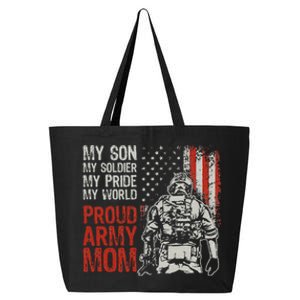 My Son My Soldier Hero Proud Army Mom US Military Mother 25L Jumbo Tote