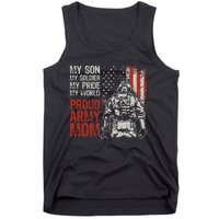 My Son My Soldier Hero Proud Army Mom US Military Mother Tank Top