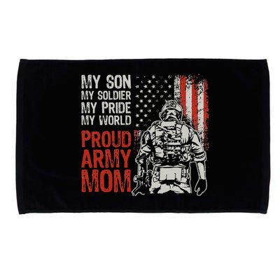 My Son My Soldier Hero Proud Army Mom US Military Mother Microfiber Hand Towel