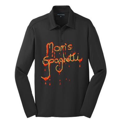 MomS Spaghetti Music Silk Touch Performance Long Sleeve Polo