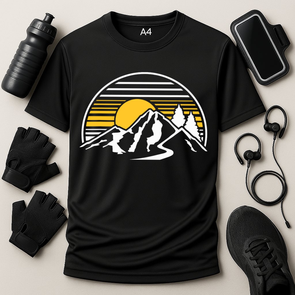 Mountains Sun Cooling Performance Crew T-Shirt