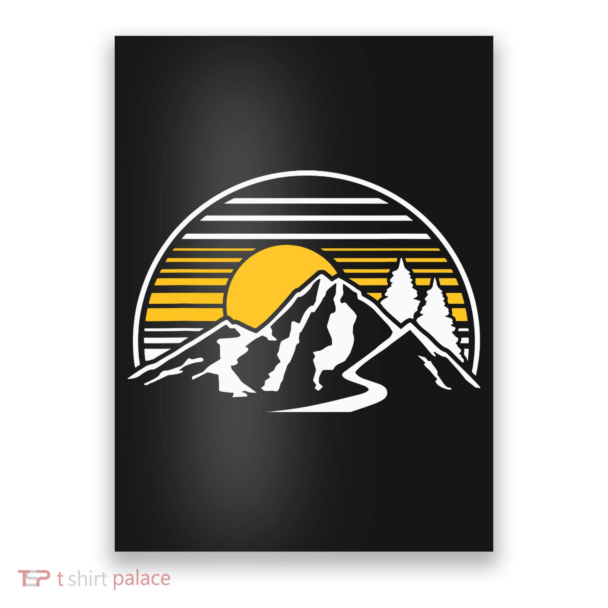 Mountains Sun Poster