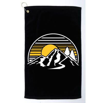 Mountains Sun Golf Towel