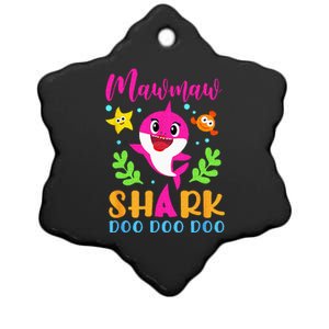 Mawmaw Shark Mawmaw Shark Lover Family Mothers Day Ceramic Star Ornament