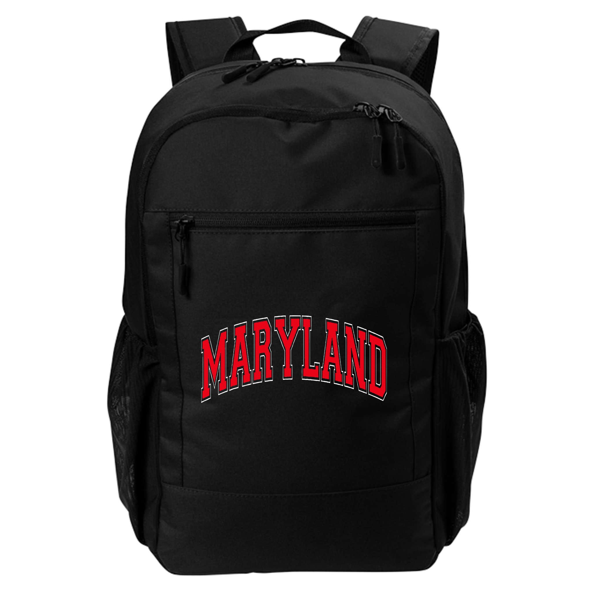 Maryland State Md Red Text Backpack