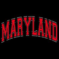 Maryland State Md Red Text Sustainable Bucket Hat