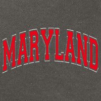 Maryland State Md Red Text Cotton Canvas Backpack