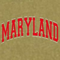 Maryland State Md Red Text Garment-Dyed Women's Muscle Tee
