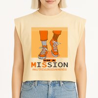 Multiple Sclerosis Ms Awareness Walk On Mission Garment-Dyed Women's Muscle Tee