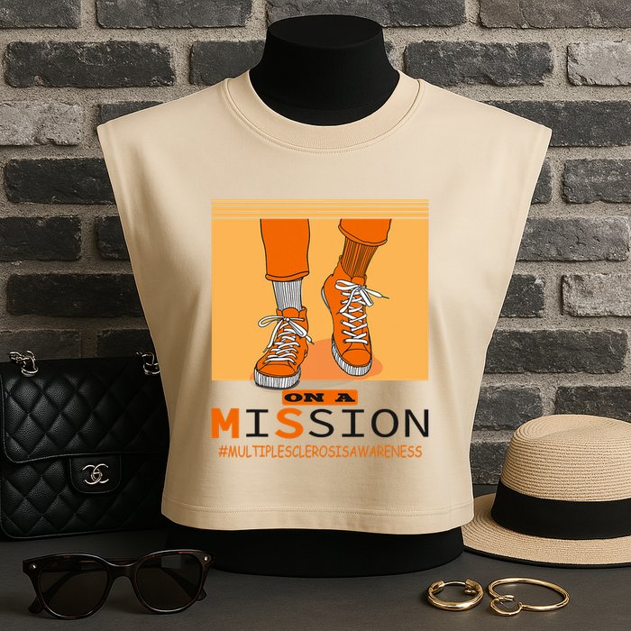 Multiple Sclerosis Ms Awareness Walk On Mission Garment-Dyed Women's Muscle Tee