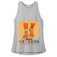 Multiple Sclerosis Ms Awareness Walk On Mission Ladies PosiCharge Tri-Blend Wicking Tank