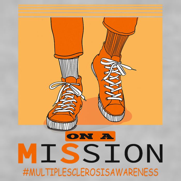 Multiple Sclerosis Ms Awareness Walk On Mission Ladies PosiCharge Tri-Blend Wicking Tank