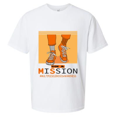 Multiple Sclerosis Ms Awareness Walk On Mission Sueded Cloud Jersey T-Shirt