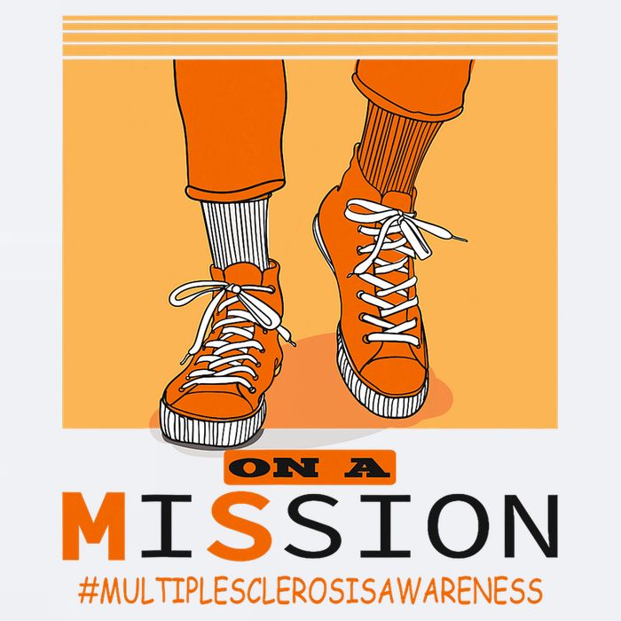 Multiple Sclerosis Ms Awareness Walk On Mission Sueded Cloud Jersey T-Shirt