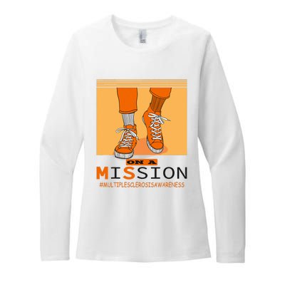 Multiple Sclerosis Ms Awareness Walk On Mission Womens CVC Long Sleeve Shirt