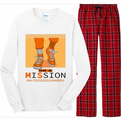 Multiple Sclerosis Ms Awareness Walk On Mission Long Sleeve Pajama Set