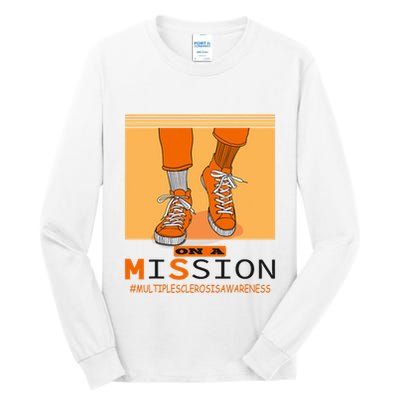 Multiple Sclerosis Ms Awareness Walk On Mission Tall Long Sleeve T-Shirt