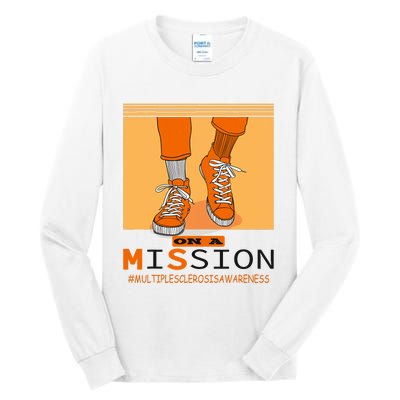 Multiple Sclerosis Ms Awareness Walk On Mission Tall Long Sleeve T-Shirt