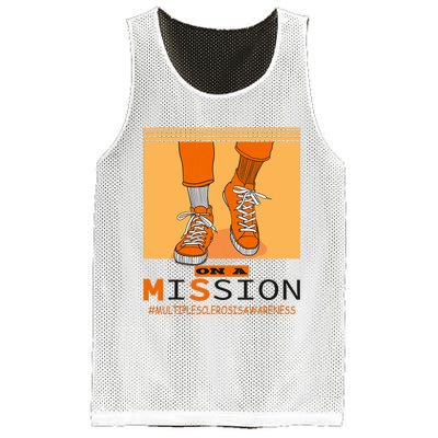 Multiple Sclerosis Ms Awareness Walk On Mission Mesh Reversible Basketball Jersey Tank