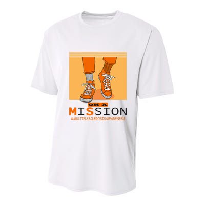 Multiple Sclerosis Ms Awareness Walk On Mission Youth Performance Sprint T-Shirt