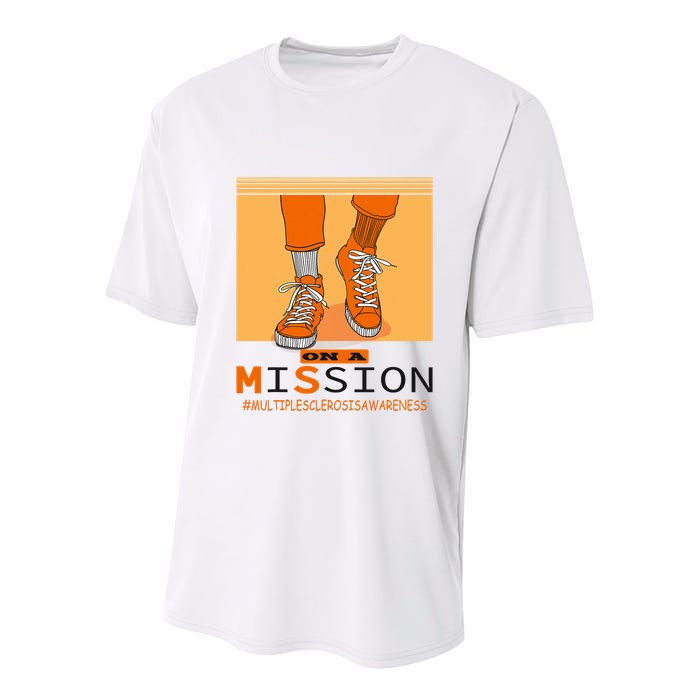 Multiple Sclerosis Ms Awareness Walk On Mission Youth Performance Sprint T-Shirt