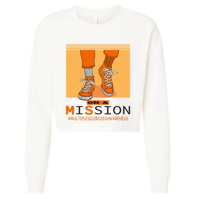 Multiple Sclerosis Ms Awareness Walk On Mission Cropped Pullover Crew