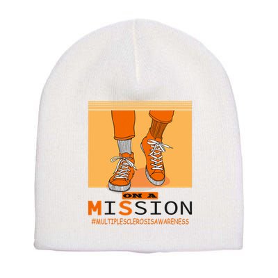 Multiple Sclerosis Ms Awareness Walk On Mission Short Acrylic Beanie