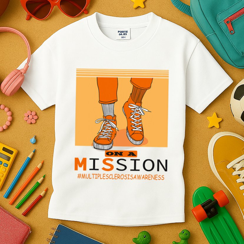 Multiple Sclerosis Ms Awareness Walk On Mission Kids T-Shirt