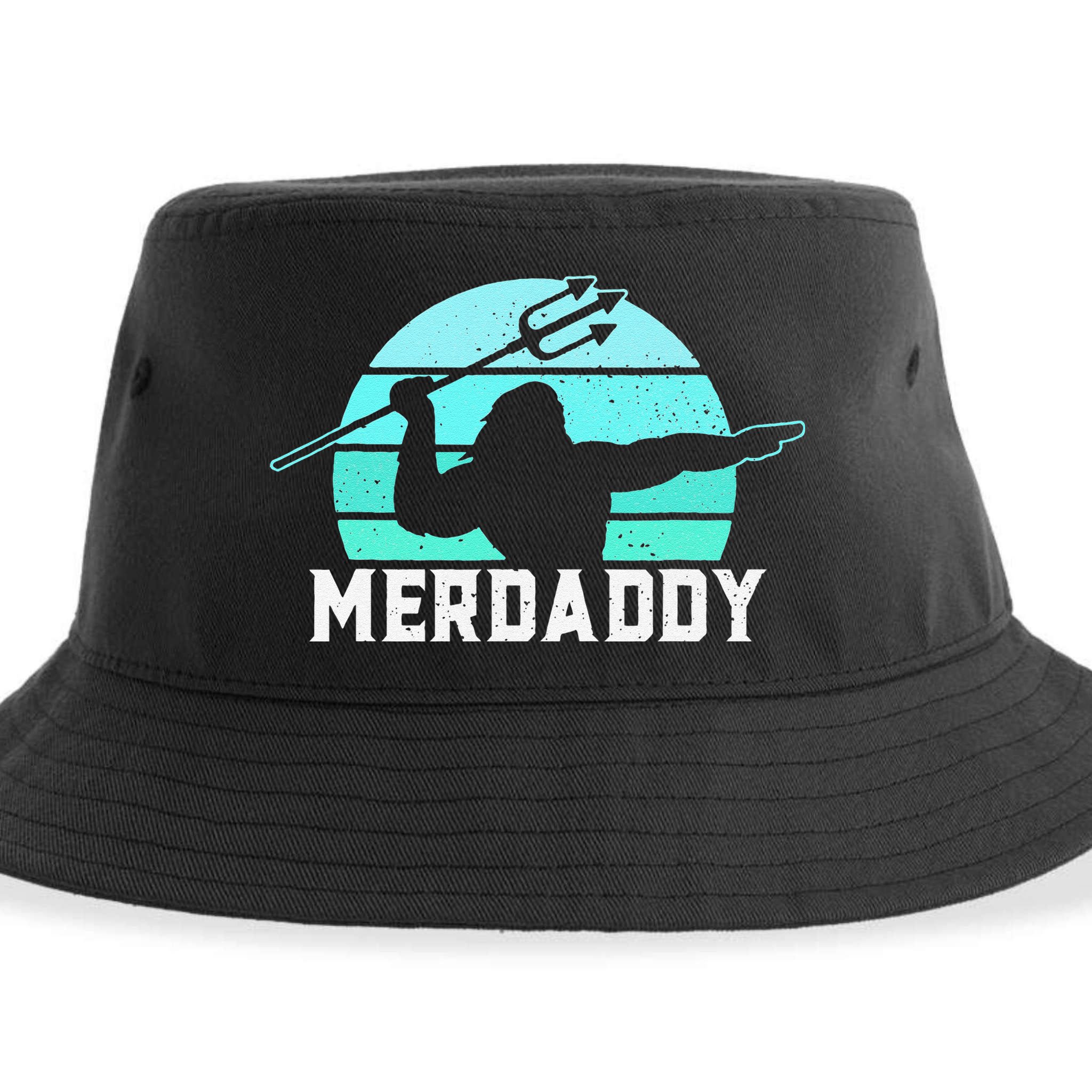 Merdaddy Security Merman Mermaid Daddy Fish Fathers Day (1).png Sustainable Bucket Hat