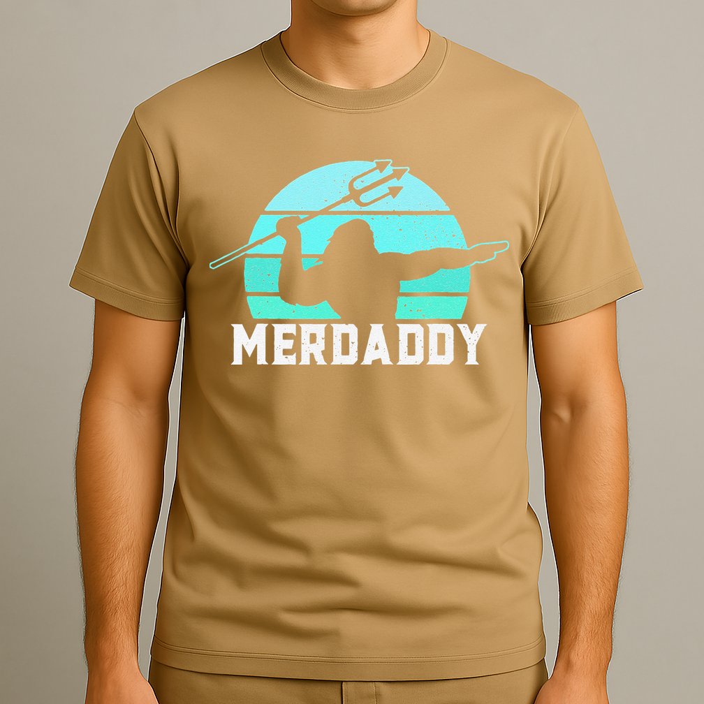 Merdaddy Security Merman Mermaid Daddy Fish Fathers Day (1).png T-Shirt