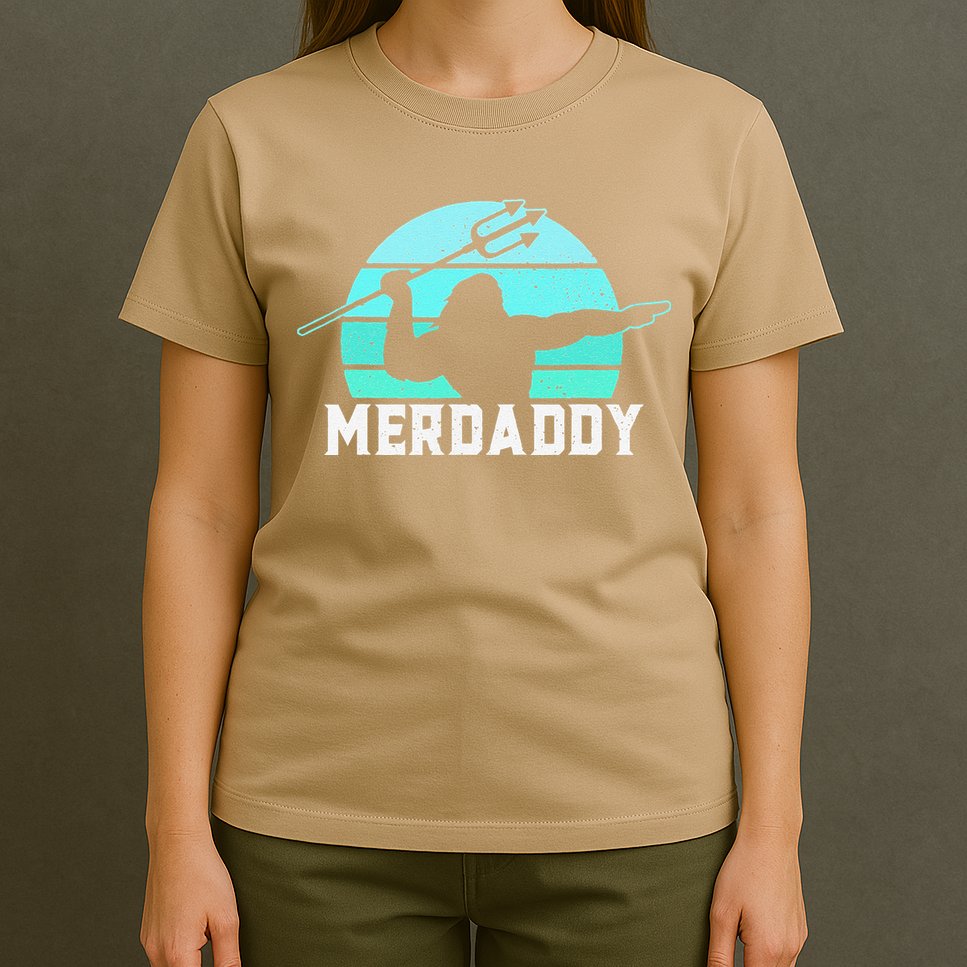 Merdaddy Security Merman Mermaid Daddy Fish Fathers Day (1).png T-Shirt