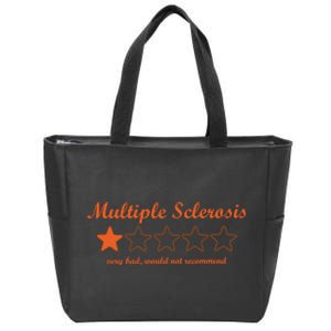 Multiple Sclerosis Multiple Sclerosis Awareness Zip Tote Bag