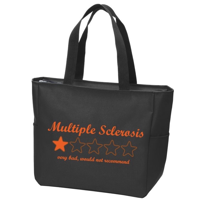 Multiple Sclerosis Multiple Sclerosis Awareness Zip Tote Bag