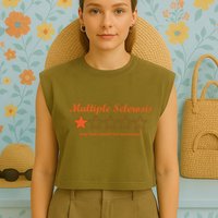 Multiple Sclerosis Multiple Sclerosis Awareness Garment-Dyed Women's Muscle Tee