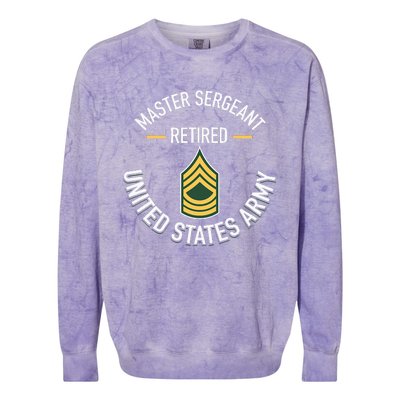 Master Sergeant Msg Retired Army Military Retirement Colorblast Crewneck Sweatshirt