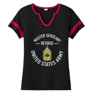 Master Sergeant Msg Retired Army Military Retirement Ladies Halftime Notch Neck Tee