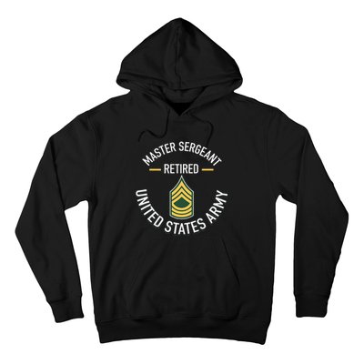 Master Sergeant Msg Retired Army Military Retirement Hoodie