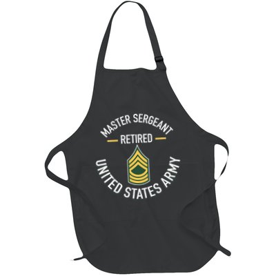 Master Sergeant Msg Retired Army Military Retirement Full-Length Apron With Pockets