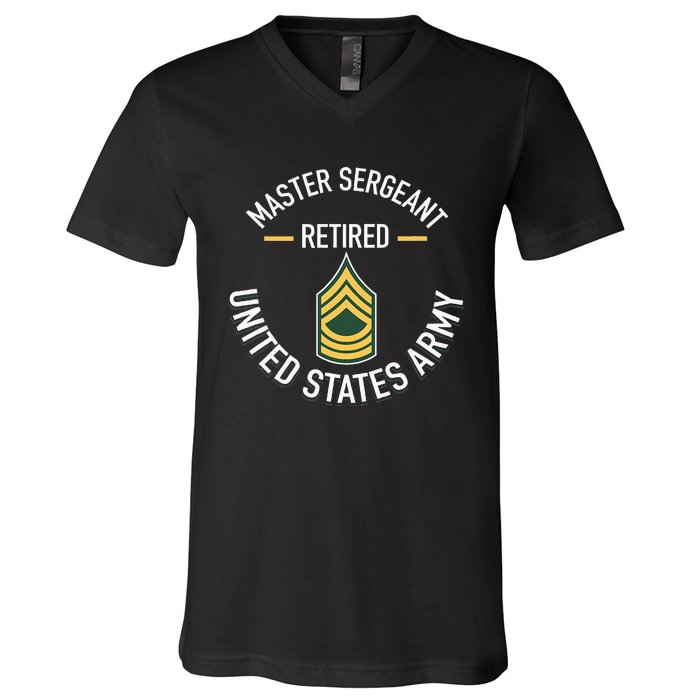 Master Sergeant Msg Retired Army Military Retirement V-Neck T-Shirt